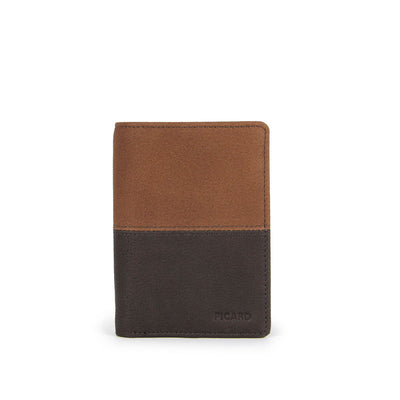 Picard Dallas Men's Bifold Leather Wallet with ID window (Tan)