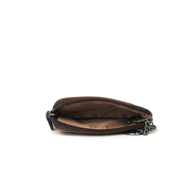Picard Dallas Men's Leather Coin Pouch with Key Ring (Tan)