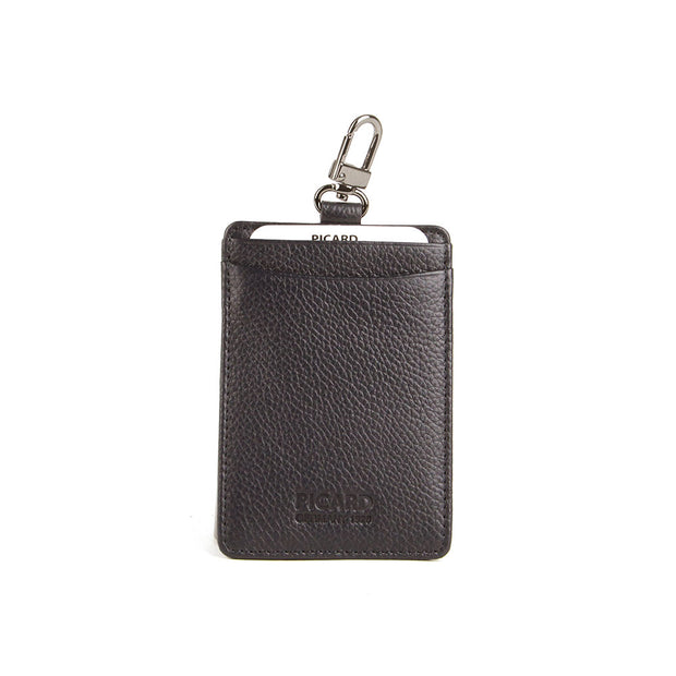 Picard Digi Men's Leather Pass Case and Neck Strap Set (Cafe)