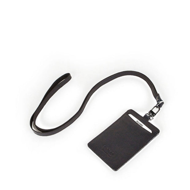 Picard Digi Men's Leather Pass Case and Neck Strap Set (Cafe)