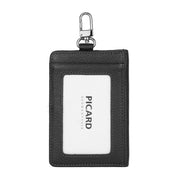 Picard Digi Bifold Leather Pass Case and Neck Strap Set (Black)