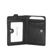 Picard Digi Bifold Leather Pass Case and Neck Strap Set (Black)