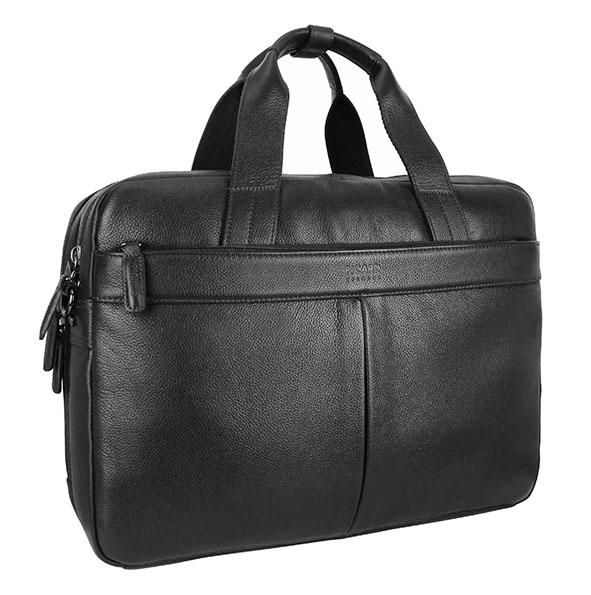Picard Mobile Men's Leather Briefcase (Black)
