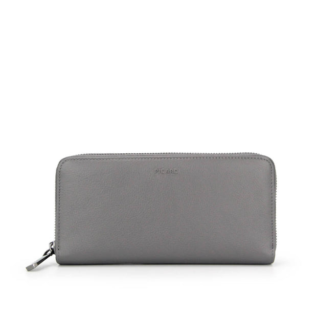 Picard Rendezvous Ladies Long Leather Wallet with Zip (Grey)