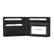 Picard Saffiano Men's  Leather Wallet with Card Window (Black)