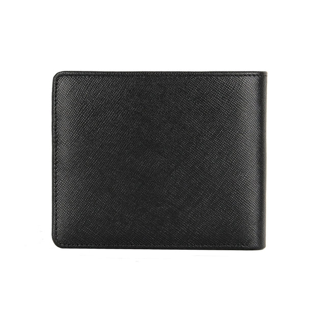 Picard Saffiano Men's  Leather Wallet with Card Window (Black)