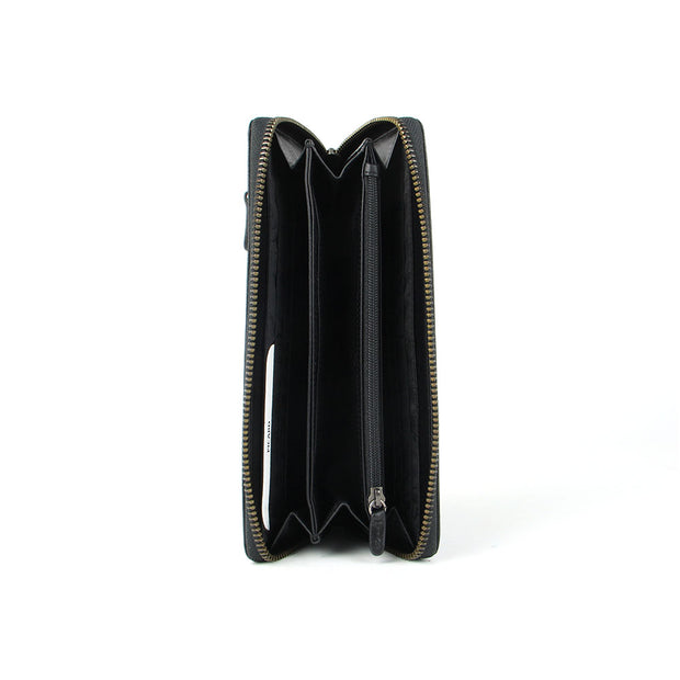 Picard Saffiano  Men's Long Leather Wallet (Black)