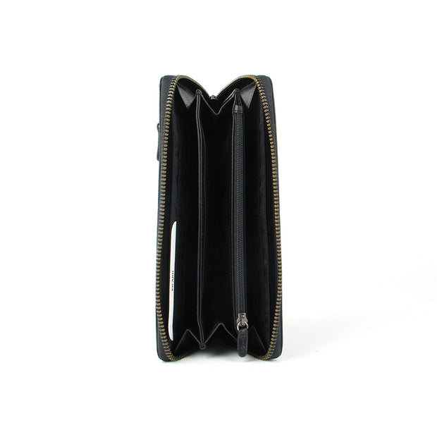Picard Saffiano  Men's Long Leather Wallet (Black)