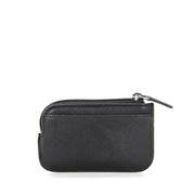 Picard Saffiano Men's Leather Coin Pouch With Key Holder (Black)