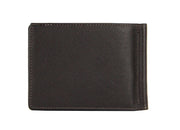 Picard Saffiano Men's Bifold  Leather Wallet with Money  Clip (Cafe)
