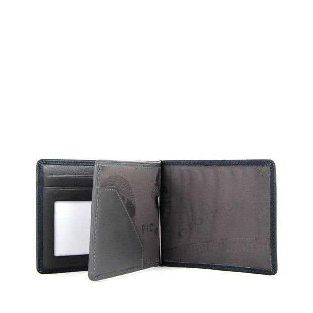 Picard Saffiano Men's Bifold Leather Wallet (Navy)