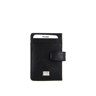 Picard Saffiano  Men's Leather Card Holder (Black)