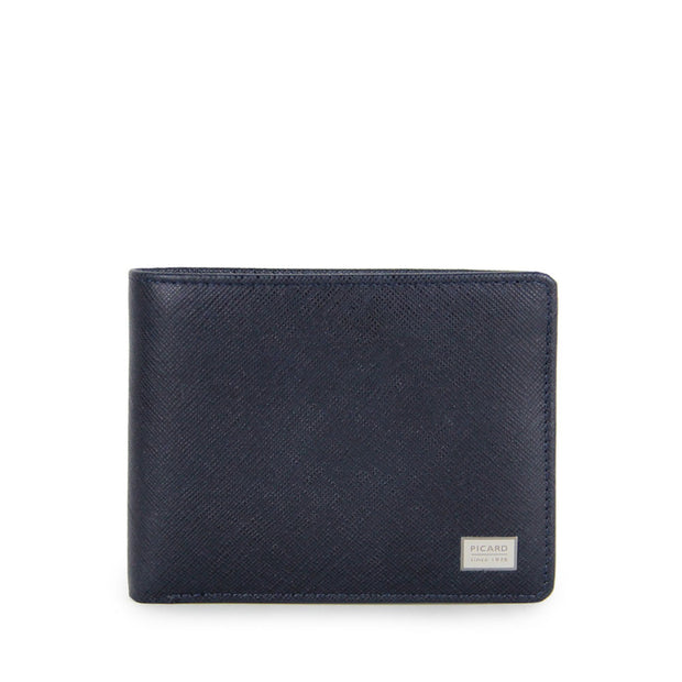 Picard Saffiano Men's Billfold Wallet with Coin Pouch