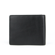 Picard Urban Men's Bifold Leather Wallet with Centre Flap and Window Slot (Black)