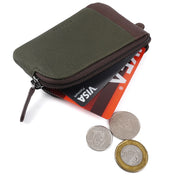Picard Dallas Leather Coin Pouch with Key Ring (Khaki)