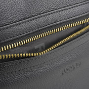 Picard Urban Men's Leather Shoulder Bag with Smart Functional Compartments and Durable and Comfortable Adjustable Strap (Black)