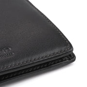 Picard Brooklyn Men's Bifold Leather Wallet with Window and Coin Compartment (Black)