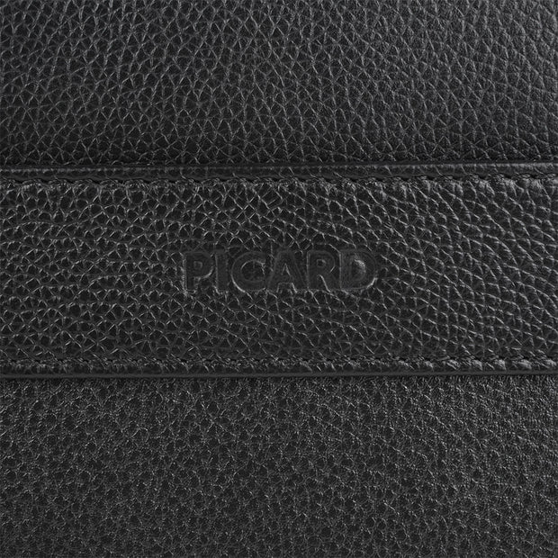 Picard Urban Men's Leather Shoulder Bag with Smart Functional Compartments and Durable and Comfortable Adjustable Strap (Black)